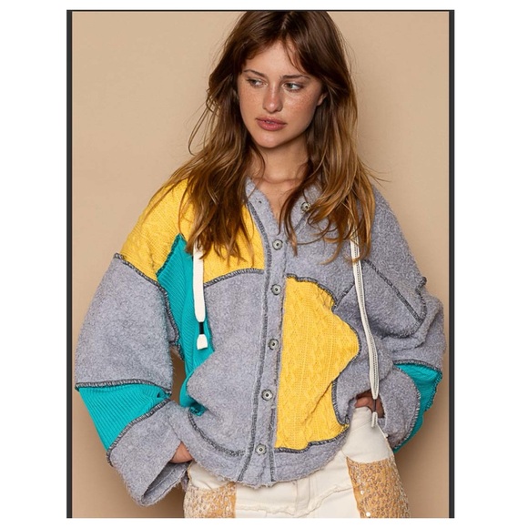 CLEARANCE $35 start 111 POL hooded Sherpa fleece jacket - Picture 3 of 6